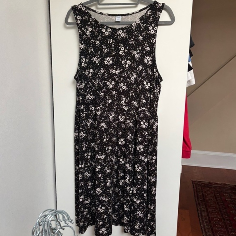 Floral Black Dress
